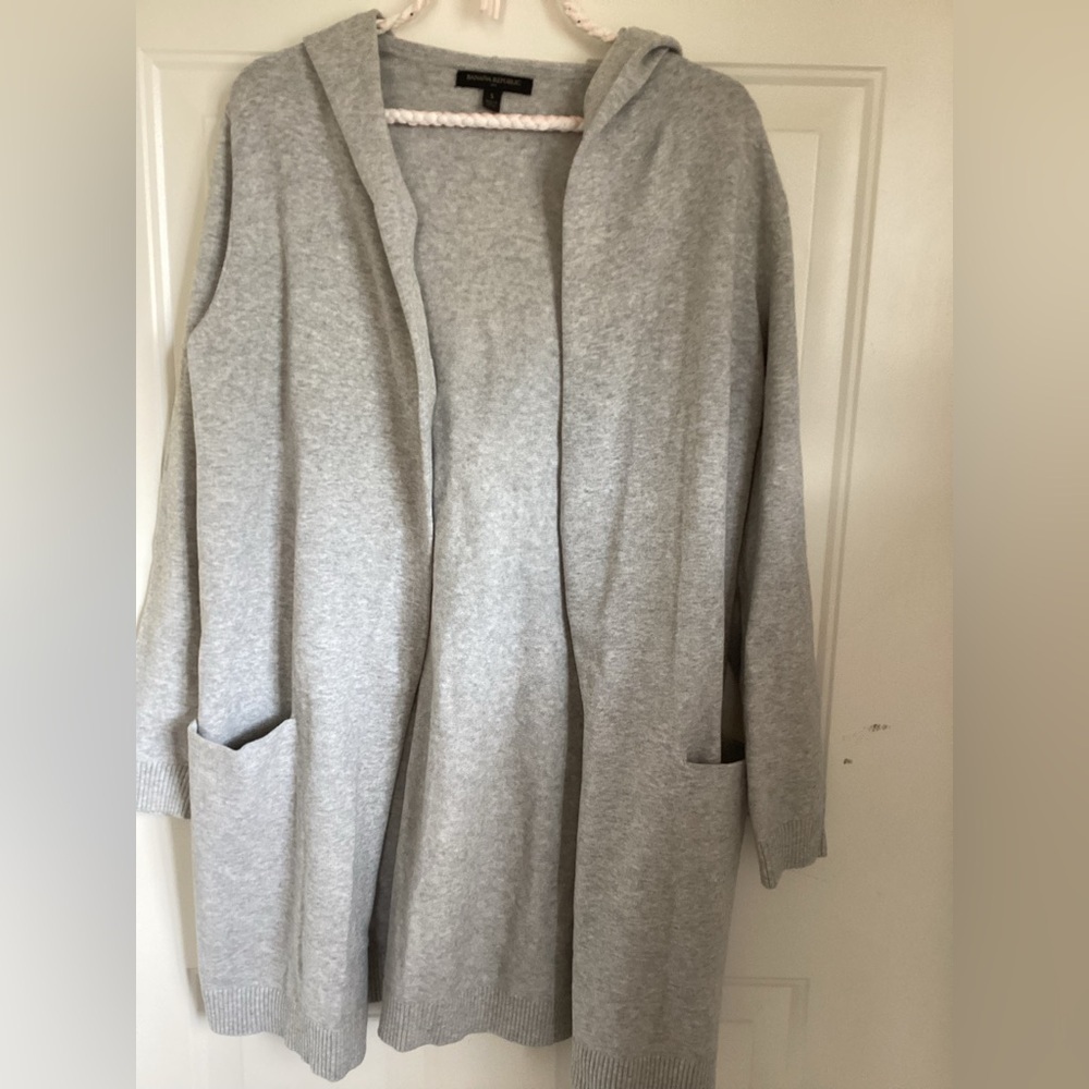 Banana Republic open-front hooded cardigan sweater.SZ S
CK